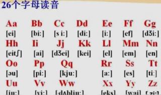 26个字母所有字母的音标